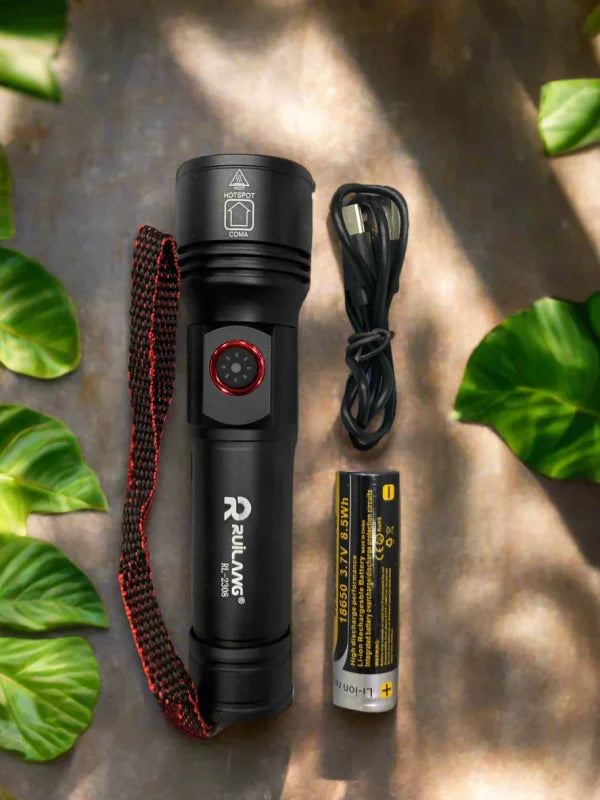 Rl-2308 High-power Rechargeable Led Flashlight – Long Range, Durable & Energy Efficient