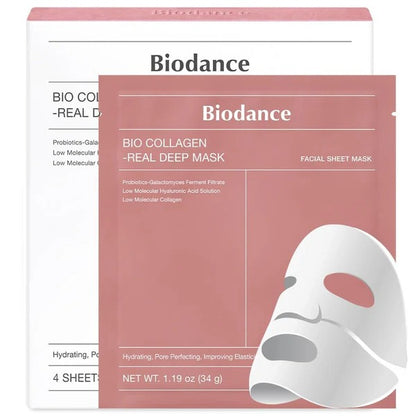 01 Pc Bio-collagen Real Deep Mask, Hydrating Over Night, Facial Sheet Mask, Pore Minimising, Firming, Collagen Mask, Hydrating Overnight Skin Care Mask – 34gram
