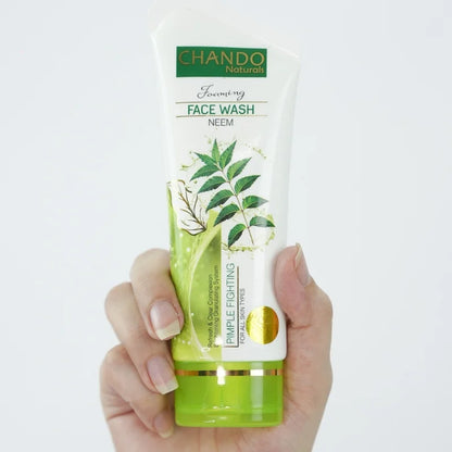 CHANDO Naturals Foaming Face Wash Mint Cool – Anti-Microbial Daily Cleanser for Oily & Acne-Prone Skin (100ml).