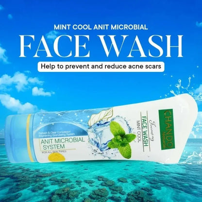 CHANDO Naturals Foaming Face Wash Mint Cool – Anti-Microbial Daily Cleanser for Oily & Acne-Prone Skin (100ml).