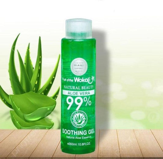 99% Aloe Vera Soothing Gel – 300ml Natural Moisturizing & Hydrating Gel For Face, Body & Hair – Skin Calming, After Sun Care, Acne Relief, Dry Skin Treatment & Multi-purpose Aloe Essence.