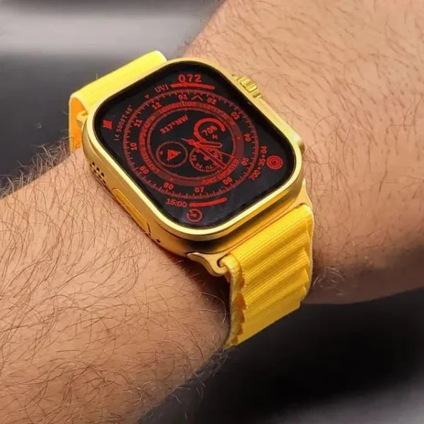 G9 Ultra Pro Smart Watch ( Golden Edition ) Smartwatch With 3 Straps