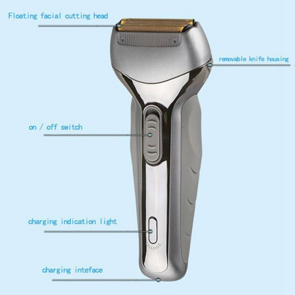 Kemei Km-218 Rechargeable Electric Shaver, Waterproof Floating Head, Cordless Shaving With Pop-up Trimmer, Easy Clean, Smooth Close Shave For Men | Kemei Shaver |