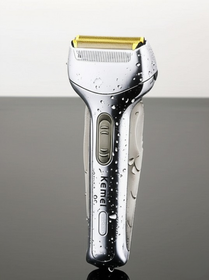 Kemei Km-218 Rechargeable Electric Shaver, Waterproof Floating Head, Cordless Shaving With Pop-up Trimmer, Easy Clean, Smooth Close Shave For Men | Kemei Shaver |