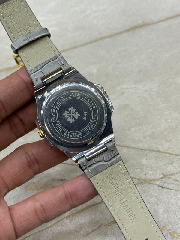 Patek Philippe Nautilus 8044 – Grey Gold Tone | 3atm Water Resistant Luxury Watch Without Box
