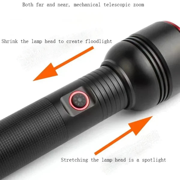 Rl-2308 High-power Rechargeable Led Flashlight – Long Range, Durable & Energy Efficient